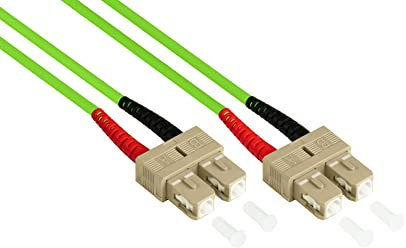 Good Connections OM5 Fibre Optic Cable - Duplex - SC to SC - Multimode 50/125-1/10/40/100 Gigabit Ethernet - Fibre Optic Conductor, Fibre Optic Cable, Patch Cable - 2 m