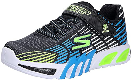 Skechers Garçon Flex-glow Elite Sneaker, Schwarz A, 26 EU
