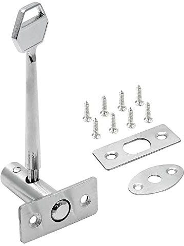 LDEXIN Serrure à mortaise cachée en acier inoxydable avec clé et vis pour porte, longueur de la clé 105 mm