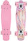 Arrow Board - 22 und 27 Zoll Skateboard, KMX Mini Cruiser Skateboard für Kinder, Jugendliche und Mädchen, Retro Stil Penny Board. LED Leuchtrollen(22 Zoll Pink Rosa Einhorn)