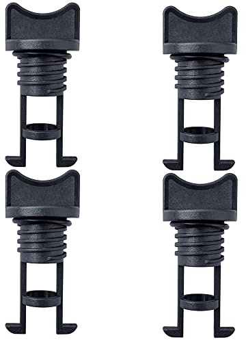 Zveniy 4-teiliges Nylon-Kajak-Ablaufstopfen-Set, Ersatz-Nylon-Ablaufstopfen, Boot-Ablaufstopfen-Set, Gewindebolzen für Kajak, Kanu, Boot, Schlauchboot