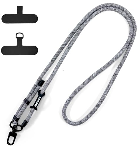 xiaowanwan Handykette Universal,Verstellbar Handyband zum Umhängen,Handy Umhängeband,Handykette Ohne Hülle,Abnehmbare Lanyard Handy (Grau 1)