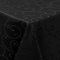 Homaxy Tischdecke Abwaschbar Rechteckig 130x200cm Polyester Tischtuch Tafeldecke Jacquard Tischwäsche Ornamente Schmutzabweisend Pflegeleicht, Schwarz