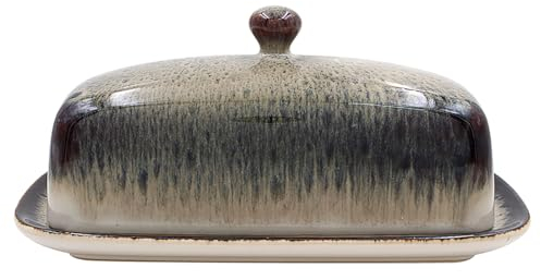 Lesser & Pavey Reactive Glaze Grey Ombre Butter Dish