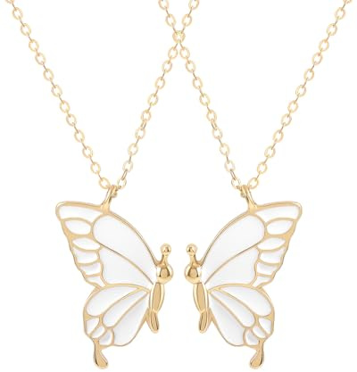Zeayebsr 2PCS Collane Amicizia Collana Regali Ragazze Collana Best Friends per Gioielli Lunga Distanza Compleanno Natale Regali Damigella D'onore Ragazze Signore Sorelle