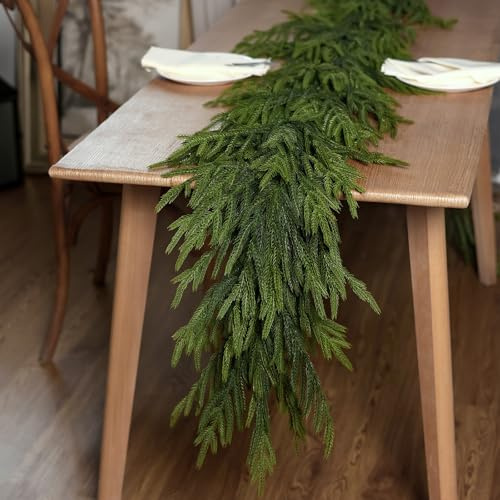 Norfolk Pine Garland, 1.8 m, Artificial Christmas Garland, Artificial Christmas Garland for Holiday, Fireplace, Mantle, Window, Indoor and Outdoor, 1 Piece