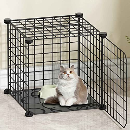 Katzenhaus für drinnen und draußen, Katzenkäfige für drinnen aus Metall, Kleintierkäfig, Meerschweinchenkäfig, Kaninchenkäfig, Hundekäfig, einfache Installation und stabile Struktur – A-normal/B-fein