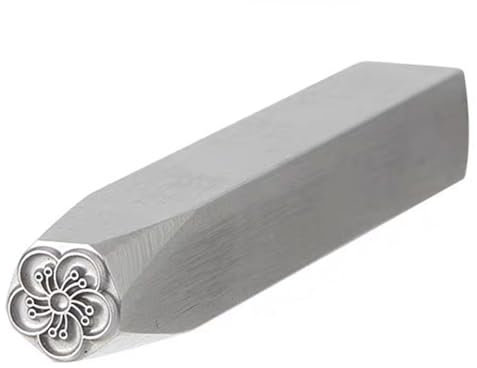 Schlagbuchstaben Design-Stempel aus Stahl – Metallelemente, Stanzwerkzeug, für Stempel, Metall, Schmuck, Leder, Holz(Flower3)