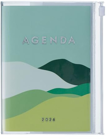 MARK'S 2025/26 Taschenkalender, A6 Mountain, Green: Von September 2025 bis Dezember 2026