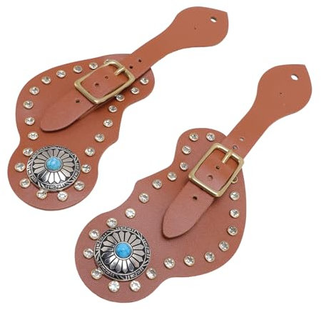 Sporenriemen, Cowboy-Sporenriemen, 2er-Set, Strass-Dekoration Zum Reiten für Rodeo