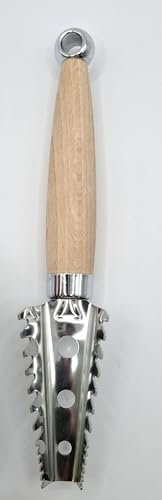 Fischentschupper - INOX (Stainless stell) und Holz - Natürliche Materialien - Made in Slowenien, EU - Kochen mit Stil