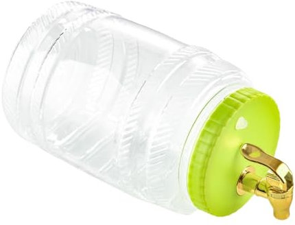 Baoblaze 3.5L Iced Beverage Dispenser Cold Water Jug Barrel Fridge Beverage Dispenser Container for Restaurant Camping Bbq Picnic, Green, without stand