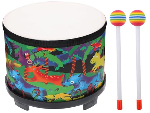 Trommel für die Kleinen Sensorisches Pädagogisches | Kleines Trommel Set Holz-Musik-Lernspielzeug mit Klang für Kinder, zum Geburtstag und Weihnachten, zum Rhythmusle
