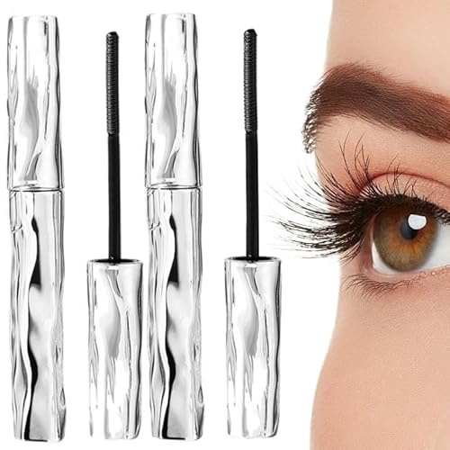 wasserdichte Mascara | 2Stk Iron Eyes Mascara | Langlebige Curling-Eisenwimpierfilme mit Wimpernverlängerungen | Anti-Smudge-Tötung Long Long Curling Mascaras Eyes Make-up für Frauen
