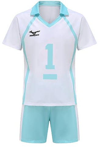 bi bi hou Haikyuu Cosplay Kostüm Aoba Johsai High School Trikot Set T-Shirt und Shorts Haikyuu Oikawa Tooru Volleyball Club Uniform Jersey Weihnachten Halloween Karneval Party Sport Kostüm