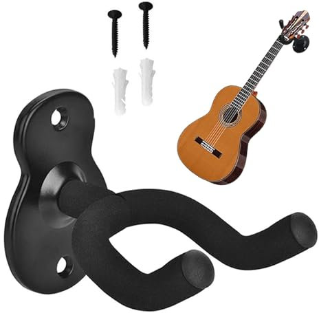 BCENG Gitarrenhalter-Wandhalterung Gitarrenhalter Wandhalterung Gitarre Metall Gitarrenwandhalter Haken Universal Gitarren-Wandhalter für Bass Akustikgitarre E-Gitarre Ukulele（Schwarz）