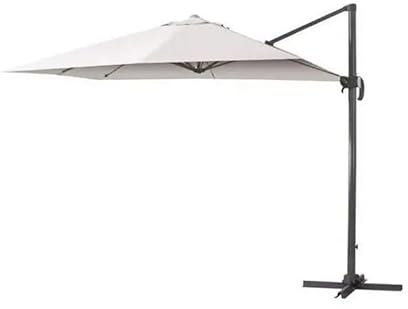 GLOUPIE Ombrellone Premium Reclinabile a Braccio, Quadrato 3 metri,Ecru, Struttura in Alluminio,Copertura Da 280 Gr/M²