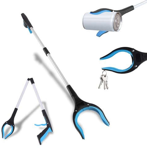 SilverChry Pinza Raccogli Oggetti 83 cm, Pinza Telescopica Magnetica e Testa Rotante a 90°, Grabber Pieghevole Ergonomica, per Giardino e Casa, Anziani e Bambini