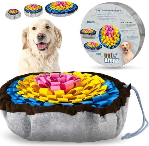 PET ARENA Schnüffelteppich Hund - Schnüffelmatte zur Förderung Beste Materialien - extrem widerstandsfähiges Intelligenzspielzeug für Hunde - größenverstellbar und waschbar