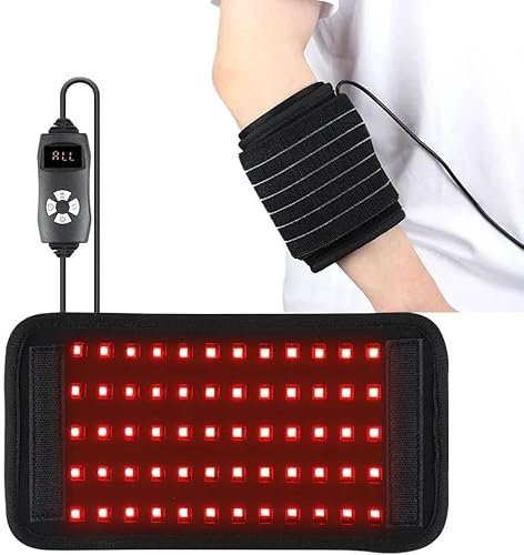 Ceinture Et Coude Infrarouges, Coussin Chauffant De Thérapie par Lumière Rouge, 5 Niveaux De Réglage De La Luminosité, pour Femmes Hommes Corps Épaules Jambes Cou Épaule Soulagement