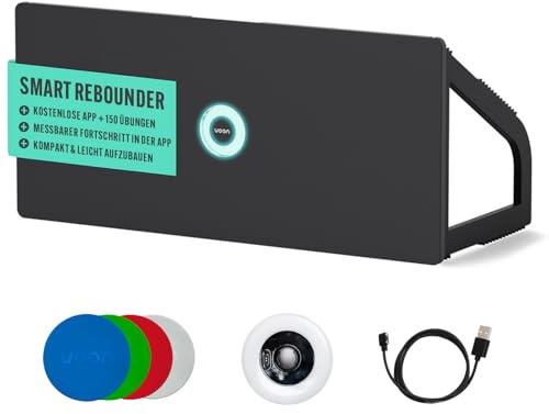 Voon Fußball Smart Rebounder – 10 kg – Tragbarer Fußball-Rebounder – Kostenlose App mit über 150 Übungen & Tracking – Agilitätstrainer für Fußball – Einfacher Aufbau – Für Erwachsene & Kinder