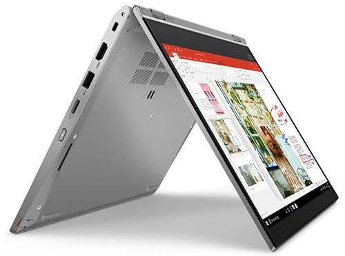 Lenovo Thinkpad L13 Yoga Gen2 Laptop Touchscreen Silver, 13.3 FHD Computer, Intel Core i5-1145G7, 256GB SSD, 16GB RAM, Qwerty Keyboard, Win11 Pro (Renewed)