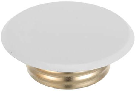 jojofuny Lot de 4 Caches Décoratifs pour Tête de Sprinkler Encastrée en Laiton Blanc, Diamètre Extérieur 87 Mm, Plaque de Protection pour Système D’arrosage Automatique, Compatible