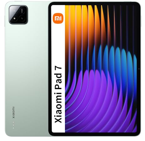 XIAOMI Pad 7 Tablet, WiFi, 8GB+256GB, 3,2K 144Hz Crystal-Clear Display, Snapdragon 7+ Gen 3 Mobile Platform, Powered by HyperOS, Massive 8850mAh Battery, 45W Turbo Charging, WiFi Version (Green)