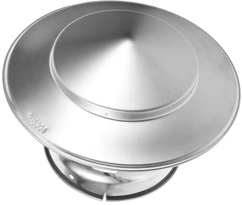 Ciieeo Tapa de Chimenea de Techo, Cubierta de Chimenea a Prueba de Lluvia, Acero Inoxidable, Plata, para Ventilación y Estufa de Leña, Evita Encharcamientos y Prolonga la Vida Útil