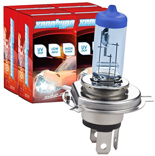 XENOHYPE 4x H4 Xenon Look Ultra Halogenlampe 12V 60/55 Watt P43t