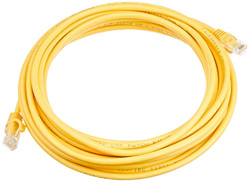 StarTech 7m Cat5e Snagless Ethernet Cable, PoE, Yellow (45PAT7MYL) | Gold-plated RJ45, Patch Cable, Ethernet Cord, Connectors, Long, UTP, 5Gbps speeds, 24AWG copper