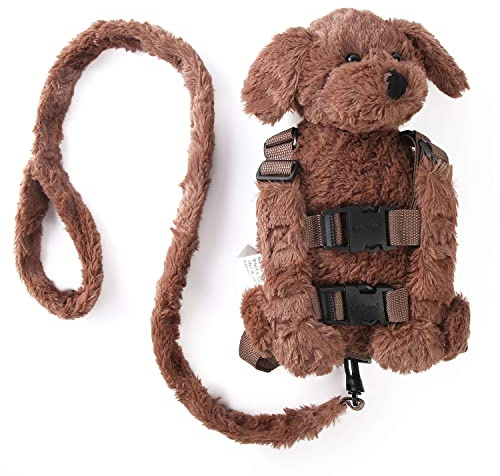 Berhapy 2 in 1 Naughty Dog Toddler Backpack Harness with Safety Leash for Children’s Walking Toddler Leash for 1-3 Years Old Boys and Girls