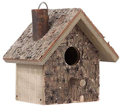 Bird House Colgante, Birdhouse de Madera a Prueba de Humedad 7.1 x 6.7 x 5.1 in Nidos de pájaros Caja de cría Lugar de Descanso de Aves Suministros para Mascotas Accesorios