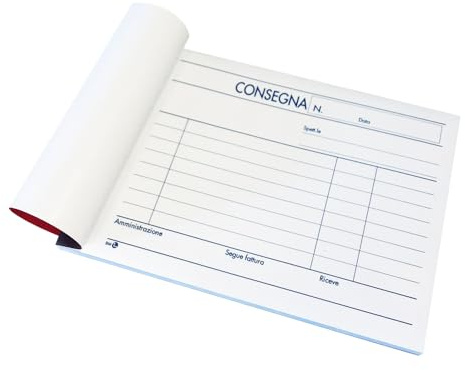BM BeMore – Modello 370, 0100418 – Blocco Buono Di Consegna Triplice Copia – Carta Autoricalcante Tre Copie 35+35+35 Fogli – Dimensioni 16,5Cm X 12Cm – Confezione Da 10 Pezzi