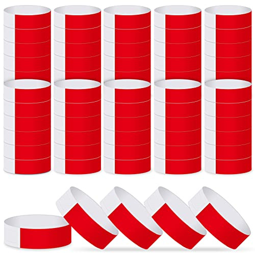 ASTARON Evenemangsarmband 200 st pappersarmband för evenemang vattentäta evenemang armband armband röda festarmband för evenemang klubbar lätta konsertarmband