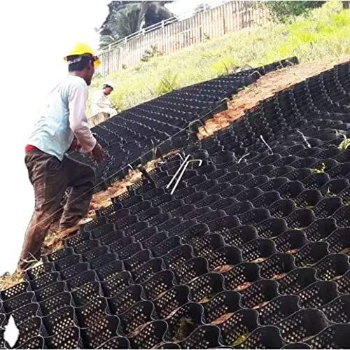 ZJMAMA Kiesgitter Hangsicherung Geogitter, Zugfestigkeit HDPE-Bodengitterstabilisator, Für Terrassen, Schuppen, Hänge, Wege, Parkplätze, Einfahrten (Color : WxL, Size : 200cm x 1000cm (79inX394in))