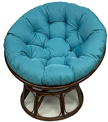 Morbuy Papasansessel Kissen Sitzauflage, Wasserdicht Rundes Dicke Stuhlkissen Bequem & Weich Sitzkissen Hängesessel für Indoor Outdoor Garten Stuhlauflage (120x120CM,Pfauenblau)