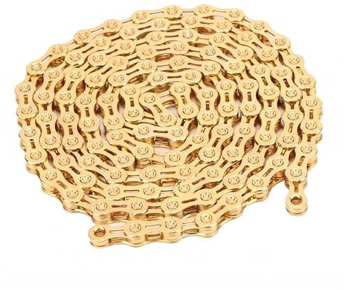 10-Fach Kette, 1/2 Zoll X 11/128 Zoll Kette, Ausgehöhltes Design, für Rennrad Gold