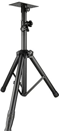 Speaker Stands Speaker Three Feet Bracket Floor Full Metal Thickened Professional Audio Triangle Rack Card Package Stage Tray Shelf Speaker Brackets Studio Monitors Stand (Size : Low Black 605-100KG