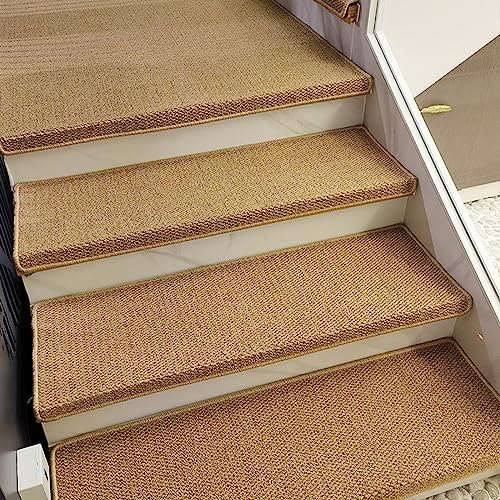 Stufenteppich Selbstklebend Sisal Erscheinungsbild Anti Rutsch, Treppenstufen Matten Eckig Einzeln, Carpet Stair Treads Mats für Hartholzböden, Stufenmatten Innen für Kinder äLtere und Hunde ( Size :