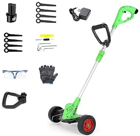 BebeXi cortacésped Gasolina autopropulsadoCortacésped eléctrico, Tipo Tambor retráctil 80 cm ~ 120 cm hogar pequeño cortacésped 3000mA batería