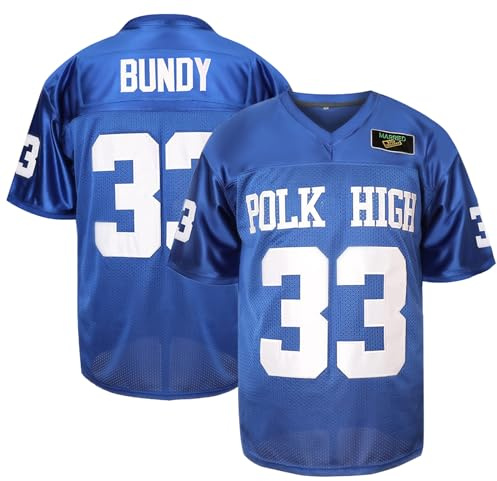 Tocament 33 AL Bundy Jersey, Polk High Football Trikots, blaues Sportshirt für Herren, 90er Jahre, Hip-Hop-Kleidung, Party, S-XXXL, 33 - Blau, XXL