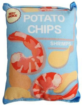 Sharplace Quietschendes Hundespielzeug mit Knisterpapierfüllung, Chip-Bag-Hundespielzeug, Quietschspielzeug für Hunde, interaktives, Blau