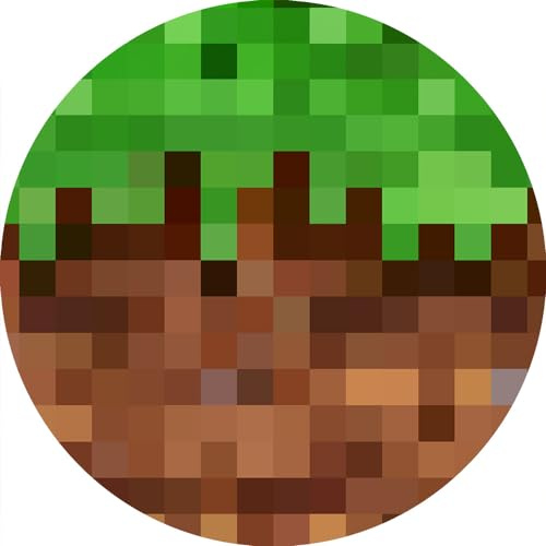 Tortenbild 20cm Pixel Gras - essbarer Tortenaufleger rund aus Premium-Dekor-Papier