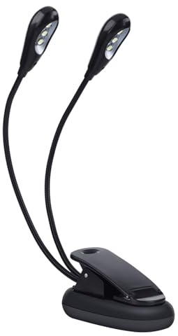 Clip-On-LED-Lampe, Notenpultleuchte, Clip-On-Licht für Notenpult und Nachtlesepultbeleuchtung (6 Lichter)