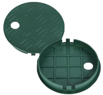 Sprinkler-Ventilabdeckung, Bewässerungsventilkasten, Deckel für Sprinkler-Bewässerungssystem, rundes Ventil, überlappende Abdeckungen für Garten, Outdoor, Rasen, Hof, Sprinkler, 2 Stück, ID5,5 Zoll