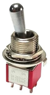 1pcs 8013 SH T80-T Z1 Series short Handle 12mm ON-MOM(momentary) SPDT 6Pin 2Position Panel Toggle Switch 5A 125VAC BIANMTSW