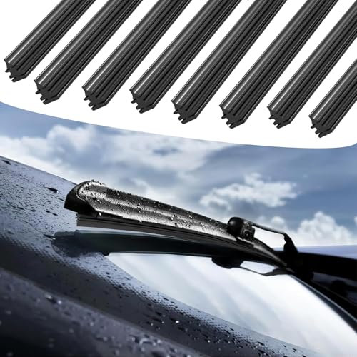 8 Stück Scheibenwischer Gummi, Wischergummi Meterware, 80cm Ohne Knochen Scheibenwischer, für Auto Bus Lkw, Universell Ersatzwischergummi Gummiwischer Ersatz für Auto