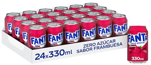 Fanta Sin Azúcar Frambuesa, Pack 24 latas de 330 ml