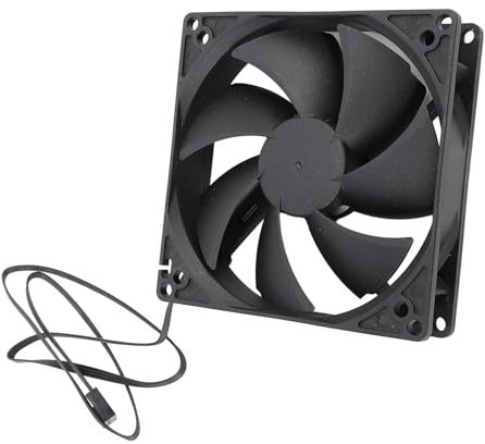 Ventilador de Caja PWM con Bola Doble de 100 Mm, Ventilador de Refrigeración de Caja de Computadora de bajo Ruido y Alta Velocidad de 1800 RPM para PC, Compatible con Todo Tipo